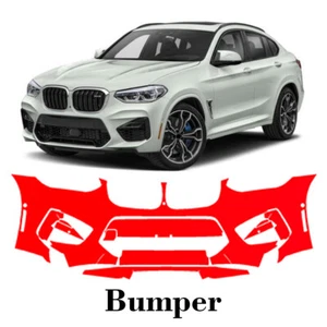 Front bumper PreCut PPF Paint Protection Film For BMW X4M 2020-2021 - Picture 1 of 6