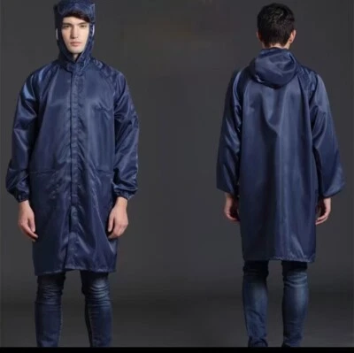 ESD Anti-static Coveralls Clothes Hood Lab Jacket Coat Unisex S-7XL Unisex Smock - Image 1 of 4