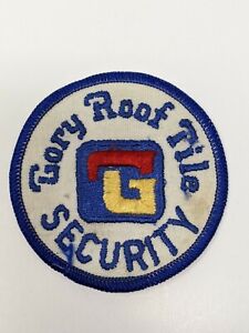 Gary Roof Tile Security Patch, Gary, Indiana, Vintage 3" Red White Blue Yellow