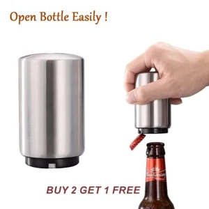 Automatic Beer Soda Bottle Opener Stainless Steel Magnetic Bottle Cap Opener - Picture 1 of 12