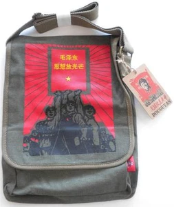 NEW MAO Cultural Revolution Military Green Messenger CANVAS Shoulder Bag + Tags - Picture 1 of 1