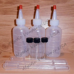 3 Snuffer Bottles, 3 Vials, 6 Suction Tweezers GOLD Prospecting Tools FREE SHIP - Picture 1 of 2