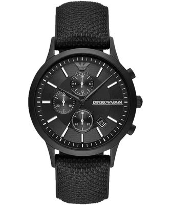 RELOJ PARA HOMBRES EMPORIO ARMANI RENATO CRONÓGRAFO AR11457 ESFERA NEGRA CORREA 43 MM Foto 1 de 4