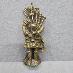 Vintage Style Solid Brass Knocker ''Scottish Bagpiper'' - Picture 1 of 6