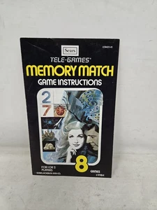 Vintage Memory Match (Atari 2600) Sears Tele-Games Spielanleitung nur Ersatz - Bild 1 von 1