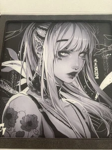 GLSSWRKS Kazemi Glass Mouse Pad 500x500mm Dark Surface 3.5mm Thick - Afbeelding 1 van 5