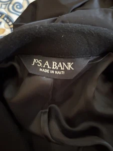 Jos. A. Bank Traditional Fit Wool Topcoat Black - Picture 1 of 4