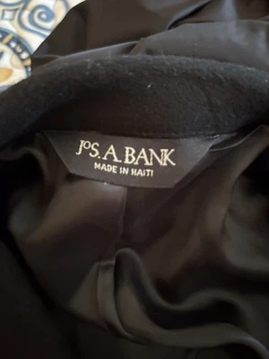 Jos. A. Bank Traditional Fit Wool Topcoat Black - Image 1 of 4