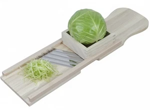 Grande râpe XXL avec tiroir, râpe à chou en bois, 4 lames en acier - Bild 1 von 4