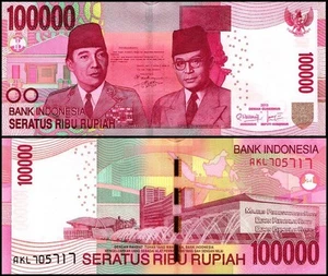 Indonesia 100000 Rupiah, 2013, P-153c.1, UNC - Picture 1 of 1