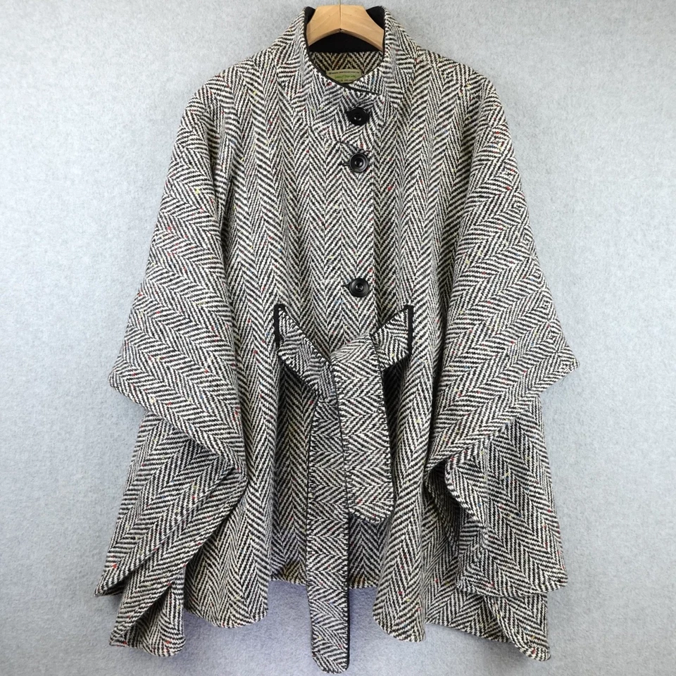 Jimmy Hourihan Traditional Pure Irish Wool Walking Cape Donegal Tweed Belted - Image 1 of 4