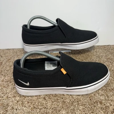 Nike Court Royale AC Slip Womens  Size 8.5 Black Canvas Sneakers Skate Shoes - Image 1 of 4