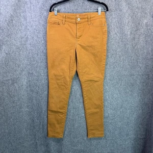 Pantalone donna St John's Bay taglia 10 gamba skinny marrone cotone elasticizzato - Foto 1 di 16