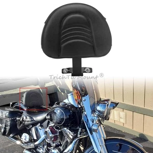 Adjustable Driver Rider Backrest Pad Fit for Harley Softail Fat Boy FLSTF 2008 - Picture 1 of 22