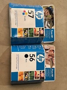 New Genuine HP 56 Black 57 Color Ink Cartridges - Picture 1 of 6