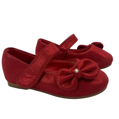 Dream Pairs Toddler Girls Sz 4 Red Sparkle Shoes Dorothy Oz Christmas Shoes - Image 1 of 4