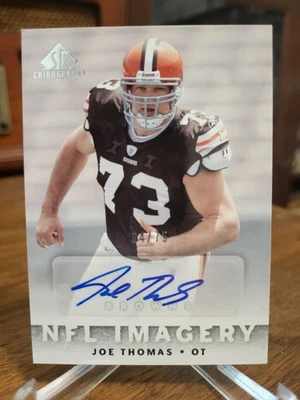 JOE THOMAS 2007 UPPER DECK SP CHIROGRAPHY RC AUTO NFLI-JT 34/75 - Image 1 of 3