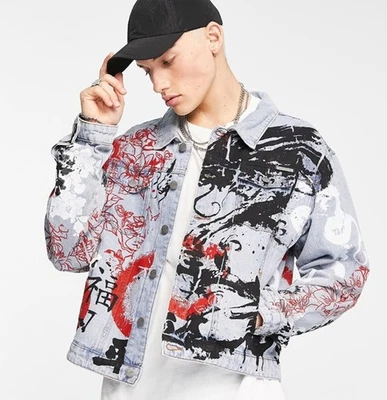 男式夹克 - 尺寸 SM- 全新 - Liquor N 扑克 - 龙 — 第 1/3 张图片