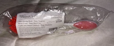 Pampered Chef Glass Bottle Cleaning Brush Tango Tangerine color NIP - Image 1 of 4