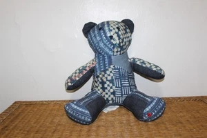 Pottery Barn Nelson Patchwork Teddy geformtes Kissen Dekor. Gr. 8" x 14" - Bild 1 von 6