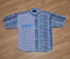 Gitano Wave Rhythm Shirt Men's Large Vintage 90s Geometric Surf Multicolor y2k - Picture 1 of 11