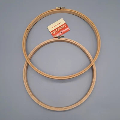 Create-A-Craft Wooden Embroidery  8" & 9" Hoop Lot Screw Tension Adjustable  - Image 1 of 4