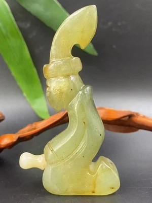 novedoso regalo Buena botella de tabaco china antiguas estatuas de jade talladas "persona arrodillada" Foto 1 de 4