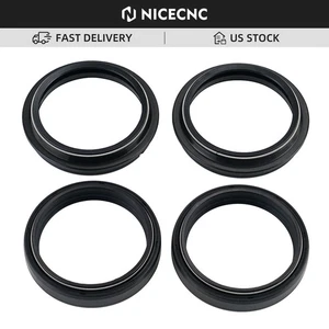 Front Fork Dust Oil Seal Kit For Kawasaki KLX450R KX250F KX450F 2008-2009 Rubber - Picture 1 of 6