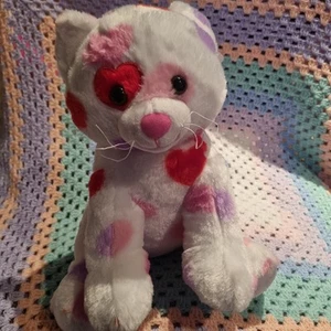 Build a Bear workshop Kitty cat plush Valentine's Day , Be Mine hearts BNWT - Picture 1 of 2