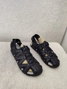 Geox Respira Hombres Sandalias 6.5 Cuero Negro Pescador Exterior Zapatos Confort - Imagen 1 de 18