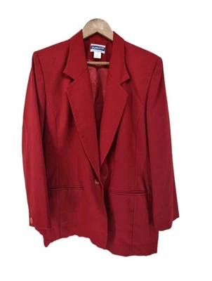 Pendleton Classic Blazer Womens Size 12 Red 100% Virgin Wool Coat Jacket - Image 1 of 4