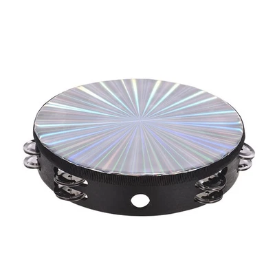 Tambourine Handheld  8-Inch  Jingle Sound Reflective Tambourine Musical2727 - Bild 1 von 4
