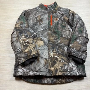 Carhartt Realtree Camo Zip Up Jacket Kids Large 14-16 Orange Insulated - Picture 1 of 12