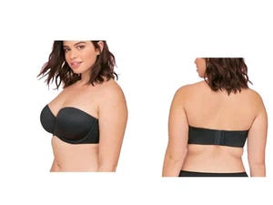 Lane Bryant Cacique BH Multi Way Trägerlos Leicht 44G Schwarz mit Trägern - Bild 1 von 11