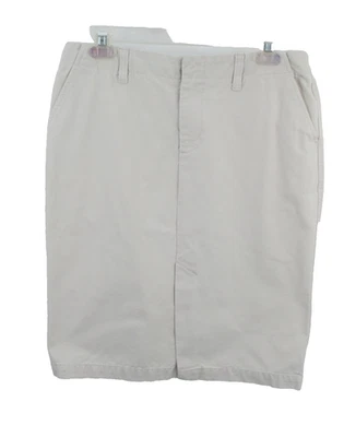 Falda Lápiz OLD NAVY Midi Chino Mujer Talla 8 Blanca 100% Algodón Bolsillos Exterior Foto 1 de 4