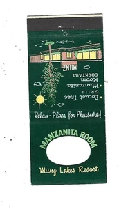 Munz Lakes Resort - Manzanita Zimmer Streichholzhülle - Bild 1 von 3