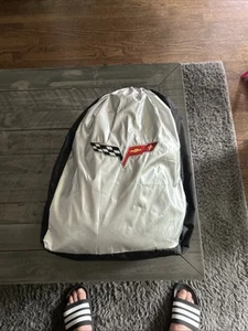 Black Silver Car Cover 1997-2004 Corvette Intro-Tech Size C005 Embroidered Logo - Picture 1 of 7