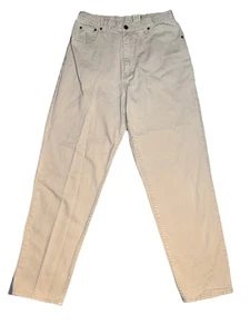 Eddie Bauer Jeans Womens Size 12 Khaki Colored Shaped Fit Pants Straight Leg - Picture 1 of 7