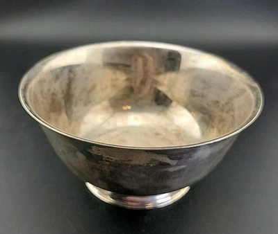 PAUL REVERE "SONS OF LIBERTY" Reproduction Pedestal Bowl 7” ONEIDA SILVERSMITH  - Image 1 of 4