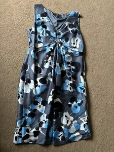 Ladies Wedding Guest/ Formal Shift Dress Grey/Blue Fenn Wright Manson Size 16 - Picture 1 of 7