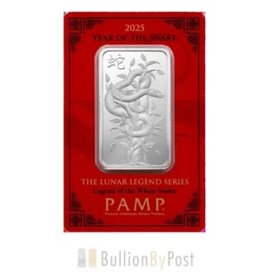 1oz Silver Bar 2025 Year of the Snake PAMP - Picture 1 of 7