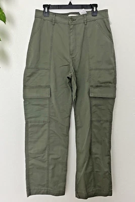 Pantalones cargo Abercrombie Fitch para mujer relajados verdes militares talla 32 bolsillos largos NUEVO Foto 1 de 4