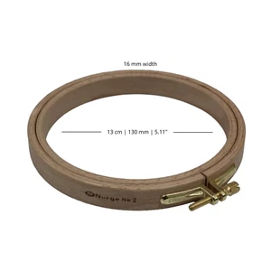 Nurge High Quality 16 mm Wooden Embroidery Hoops, Smooth Beech Wood - Picture 1 of 10