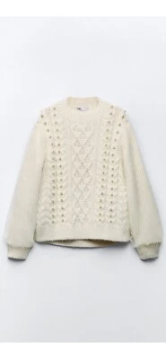 Suéter 100% Auténtico ZARA Tejido Perla $89.90+Tamaño Impuesto: L-XL Foto 1 de 2