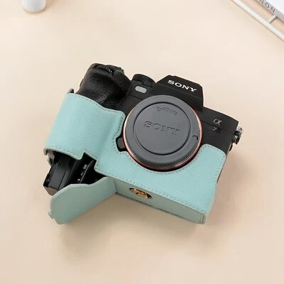 Camera bag for Sony alpha A7S III Leather half-pack base hard case protection - Image 1 of 4