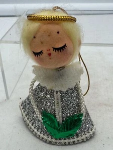 Vintage Miniatur Filzengel Weihnachtsschmuck oder Mini Baumspitze - Bild 1 von 6