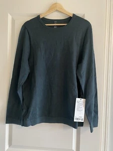 Lululemon Men Size M New Venture Crewneck Sweater Merino Wool STEH - Picture 1 of 4