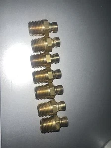 Lot of 7 -Parker Bpv252 Hydraulic Quick Connect Plug Brass Body, (A1LT14) - Bild 1 von 1