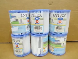 6 Intex Type H Replacement Filter Cartridges For 601 & 602/G Swimming Pool Pumps - Picture 1 of 5