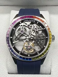 Agelocer Free-Sprung Balance Luxury Rainbow Tourbillon Watch - Picture 1 of 7